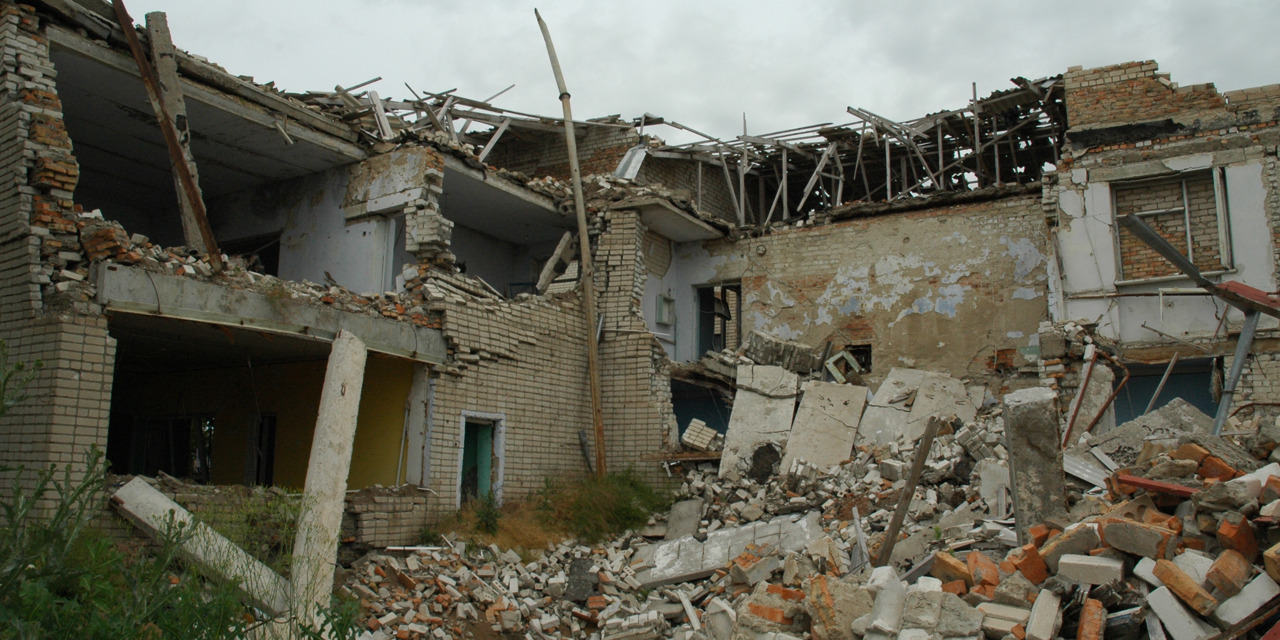 Current repair of the shelter in Chervona Dolyna village