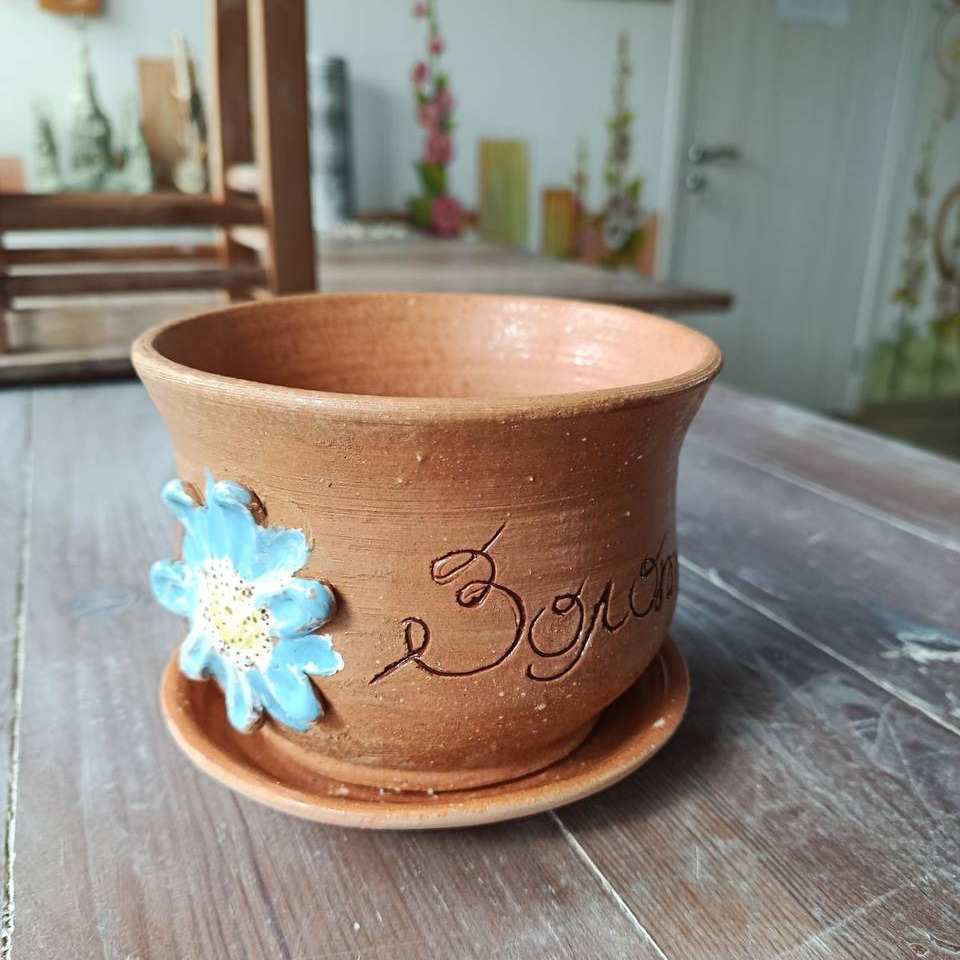 Вазон для квітів керамічний ручної роботи від студії гончарного мистецтва «Мальви»